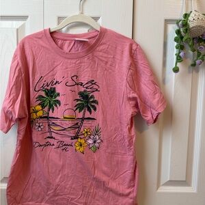Pink Beachy Short Sleeve Graphic Tee